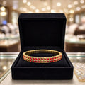 24K Gold Embellished Ruby-Tone Swarovski Crystal Bracelet