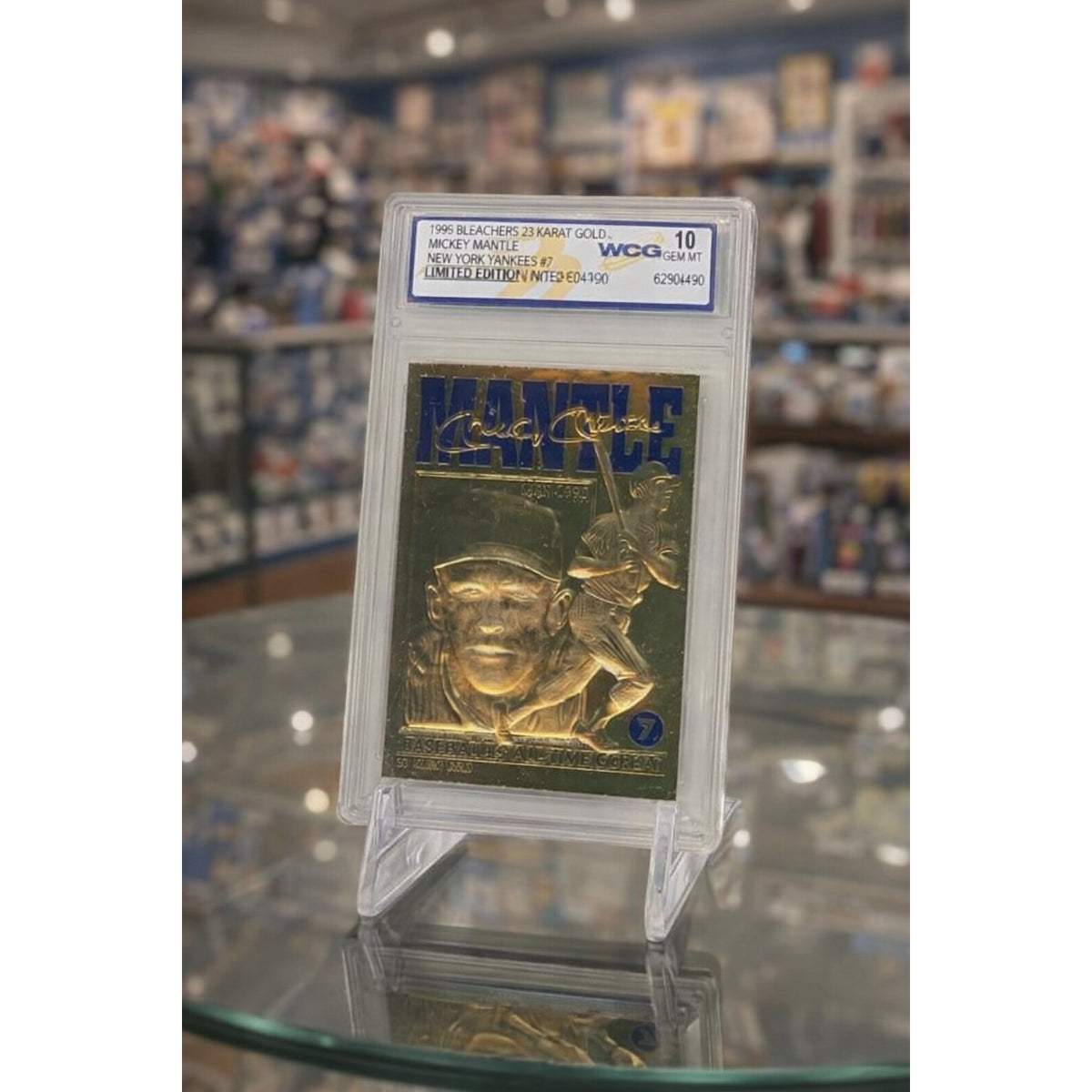 23KT Gold Mickey Mantle Card Graded GEM MINT 10