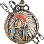 Native American Engraved July 4 Pocket Watch