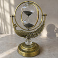Rotating Peacock Brass Hourglass Sand Timer