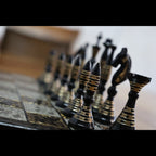 Guruji's Legacy Handcrafted Brass Tribal Chess Set