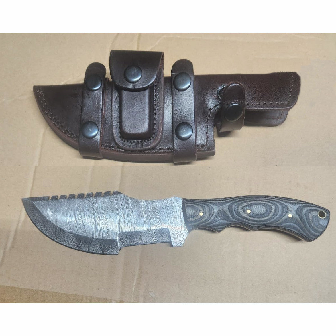 Handcrafted Damascus Steel Tracker Knife