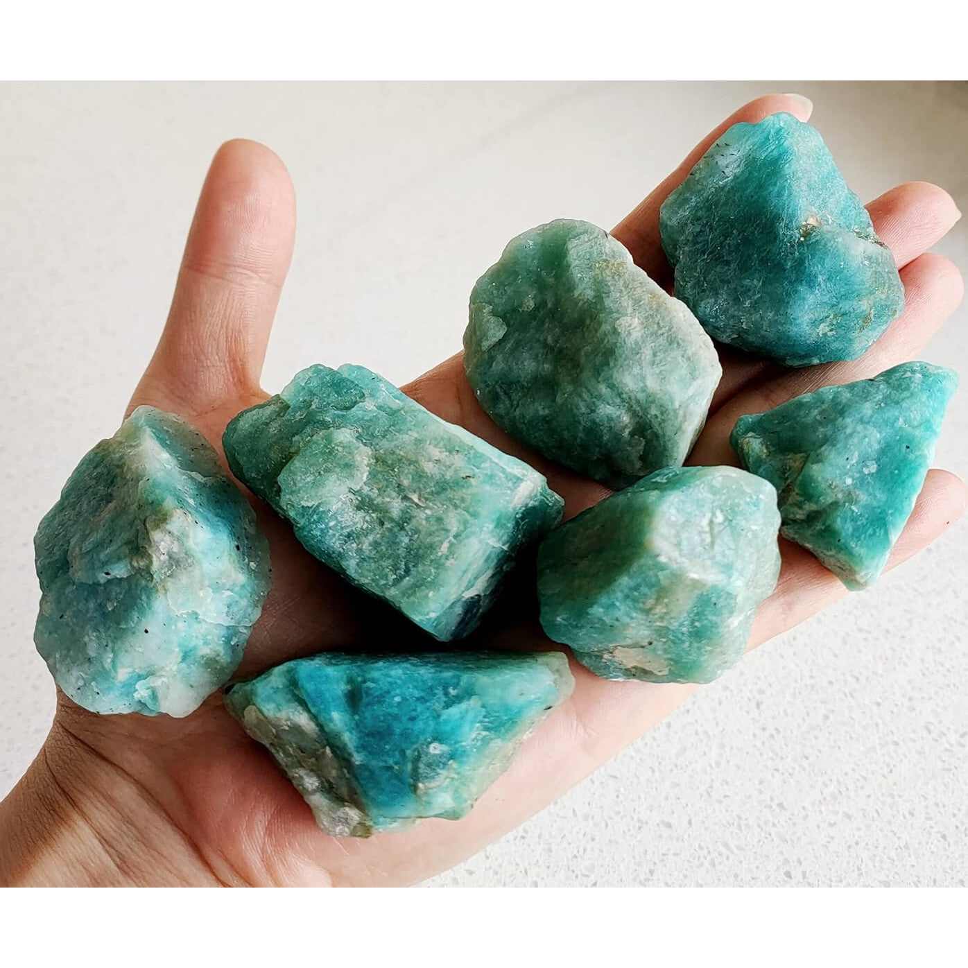 2-lb Bulk Raw Amazonite Rough Crystals