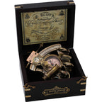 Vintage Brass Sextant with Compass