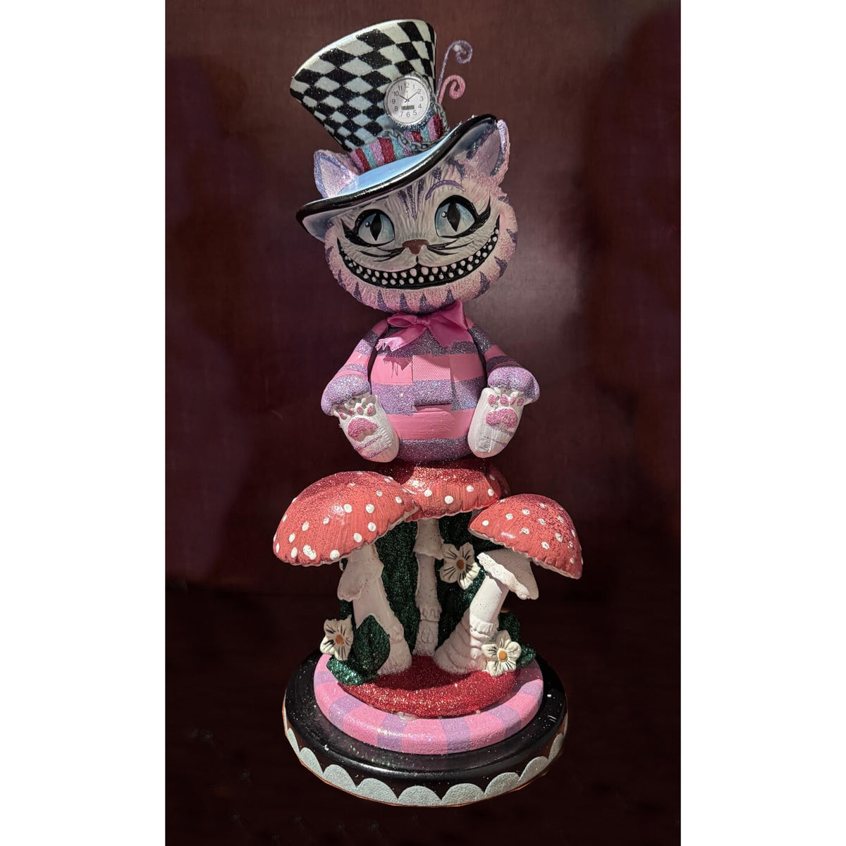 Alice in Wonderland Cat Nutcracker Hand Painted