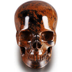 Red Obsidian Hand Carved Gemstone Skull