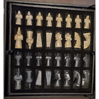 Handmade Marble Chess Set with Storage Box