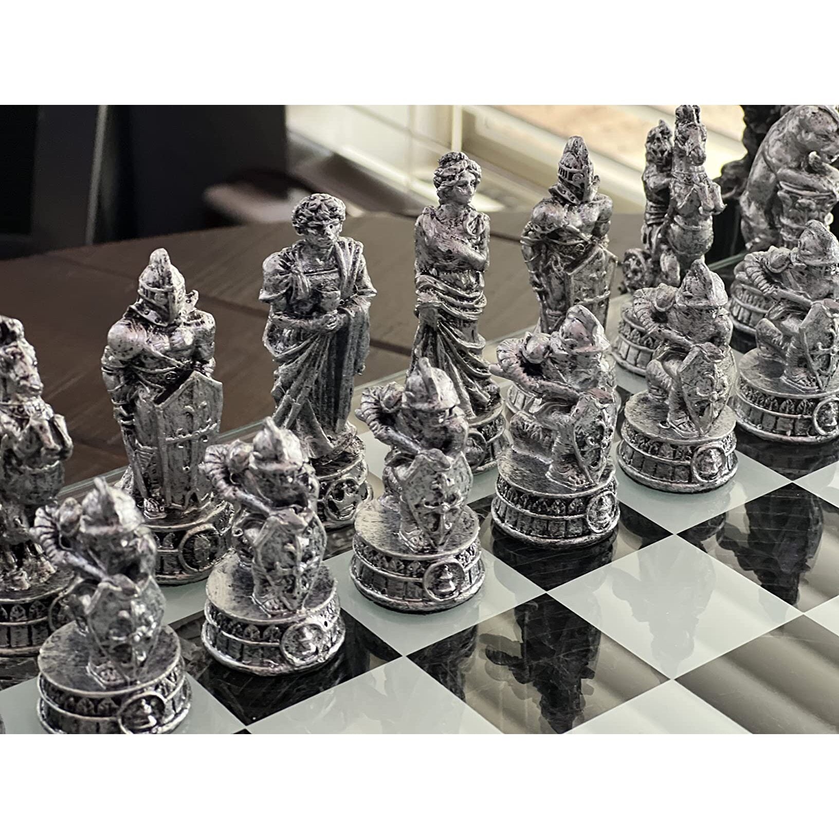 Roman Gladiators Coliseum Chess Set