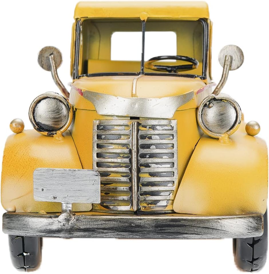 Vintage Handmade Yellow Pickup Truck